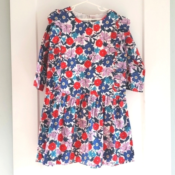 Tea Collection Other - NWOT Tea Collection Ruffle Hem Floral Cotton dress size 10